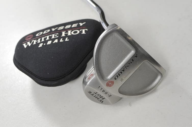 LEFT HANDED Odyssey White Hot 2-Ball 35" Putter Steel # 218437