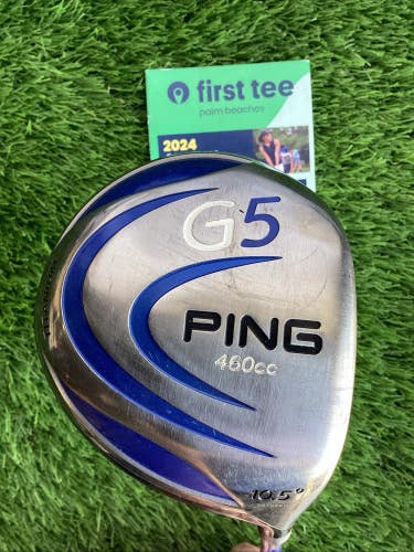 Ping G5 Titanium Driver 10.5* With Pro Launch Blue 65R Regular Graphite Shaft
