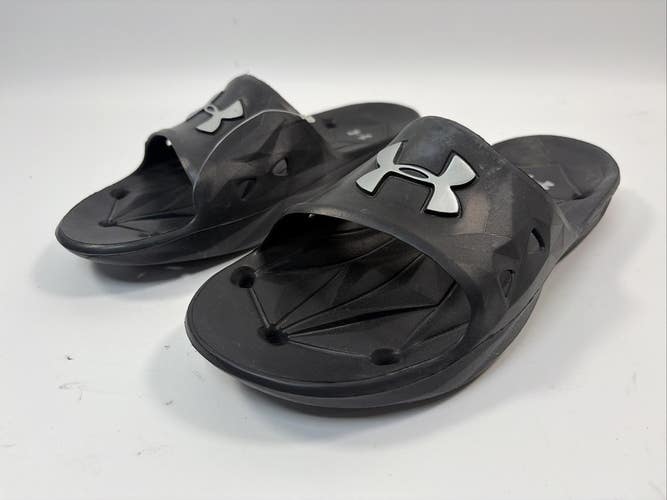 Under Armour Slides, M10/W11, Black