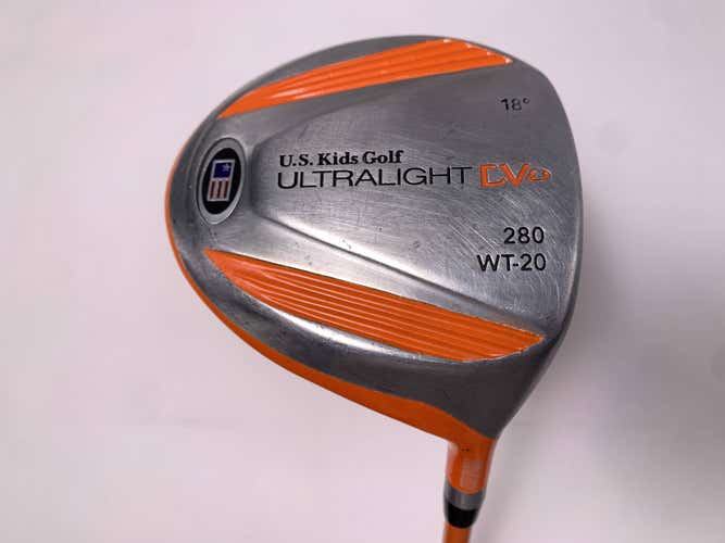 US Kids UltraLight WT-20 Driver 18* - 51" Orange Youth Graphite Junior RH