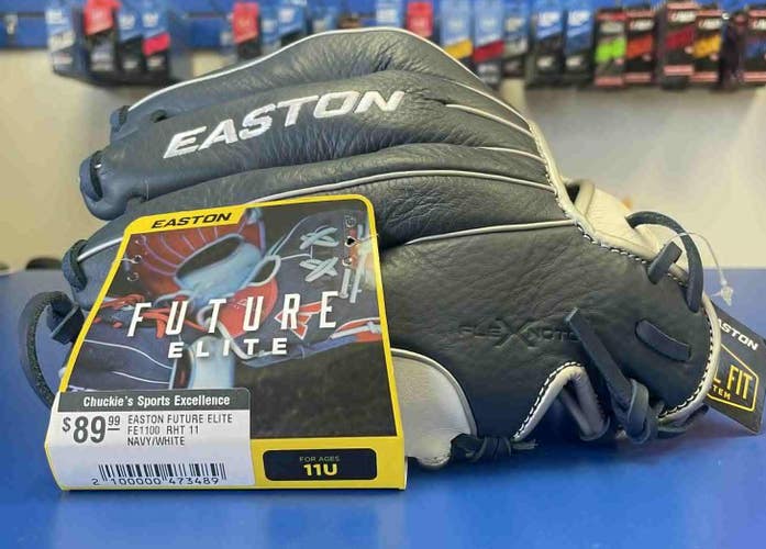NEW! Easton FE1100 Youth 11" Baseball Glove - Navy / White