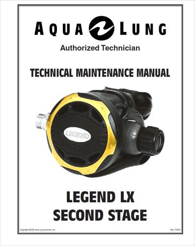 Aqualung Legend LX 2nd Stage Regulator Maintenance, Service Manual Scuba Dive