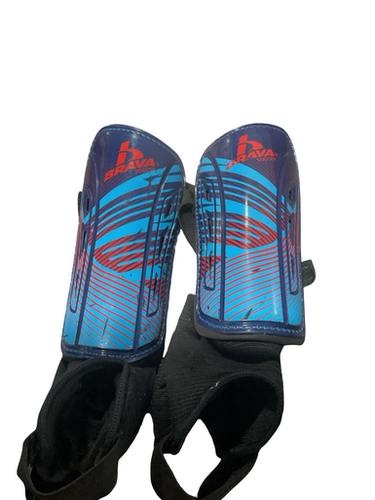 Used Brava Soccer Shin Guards Adult Navy Blue Senior 11834-S000051028