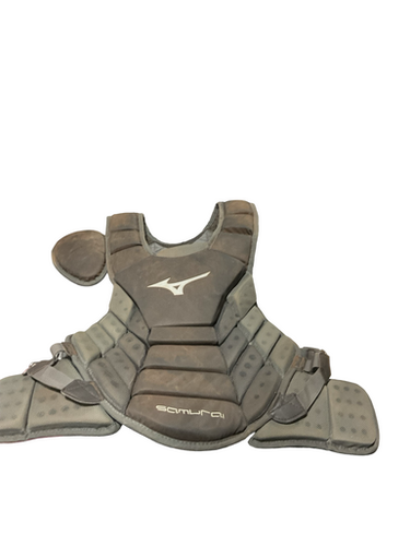 Used Mizuno SAMURAI CHEST PROTECTOR Catchers Chest Protector Black Adult 11834-S000051005