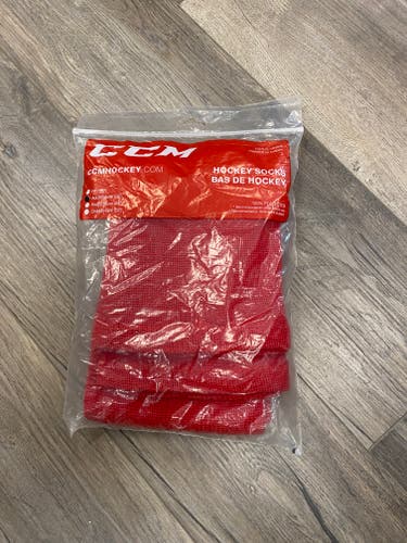 Red Senior CCM Edge Socks (New)