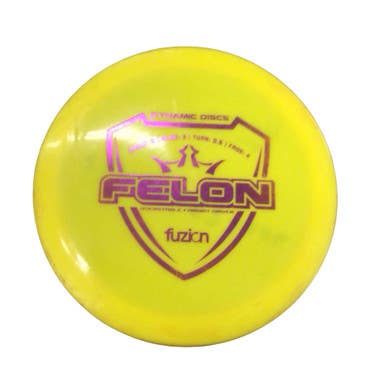 Used Dynamic Discs FUZION FELON Disc Golf Driver Yellow 11760-S000091812