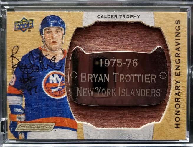 2019-20 UD Engrained Honorary Engravings BRYAN TROTTIER IN PERSON AUTO Card