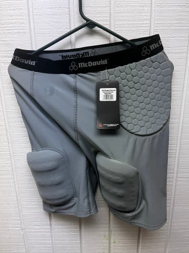 NWT McDavid Men’s XL Hexpad Girdle w/Thigh Guard Gray Activewear Football NEW