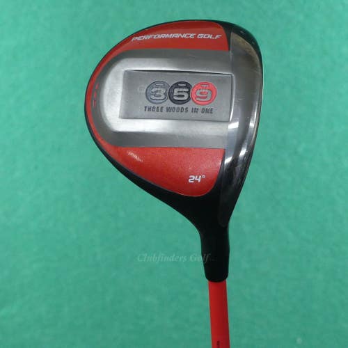 Performance Golf 359 Three Woods In One 24 Super 9 Wood Graphite Seniors w/ HC