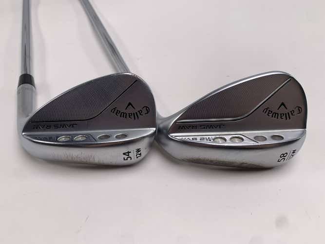 Callaway Jaws Raw Chrome Wedge Set 54* 12 58* 12 DG Spinner Tour Issue 115g RH