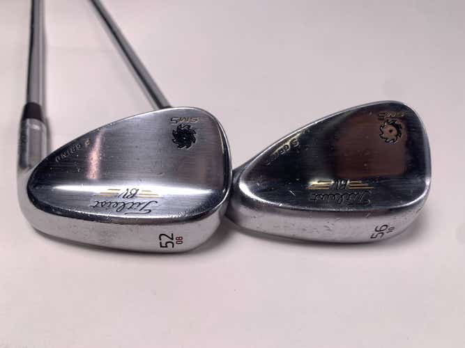 Titleist Vokey SM5 Tour Chrome Wedge Set 52* 8 | 56* 10 Wedge Steel Mens RH