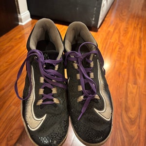 Black Men's Size M 11.0 (W 12.0) Adult Nike React Vapor Ultrafly Elite 4 Low Top Metal (Used)