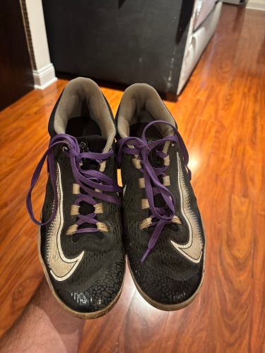 Black Men's Size M 11.0 (W 12.0) Adult Nike React Vapor Ultrafly Elite 4 Low Top Metal (Used)