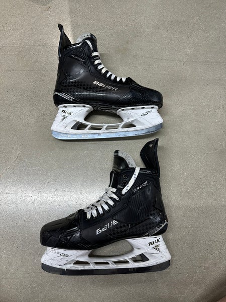 AHL ROCKFORD ICE HOGS 2024 Bauer Supreme Shadow Hockey Skates Pro Stock 10.5