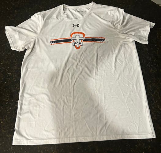 FCA Lacrosse Under Armour T-Shirt (White, Adult XL)