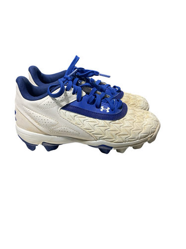 Used Under Armour WHITE/BLU CLEAT BB/SB Cleats White Junior 01.5 11834-S000050966