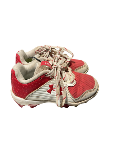 Used Under Armour RED/WHITE BB/SB Cleats Red Youth 10.0 11834-S000050970