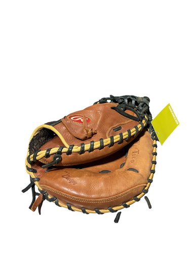 Used Rawlings SANDLOT CATCHERS MITT BB/SB Catchers RH Throw Brown 33" 11834-S000050984