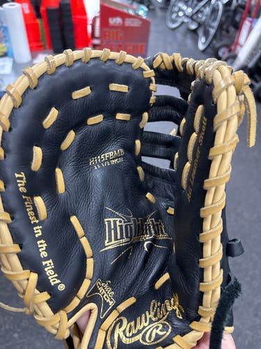 Used Rawlings HIGHLIGHT BB/SB First Base RH Throw Black 11 1/2" 11337-S000486750
