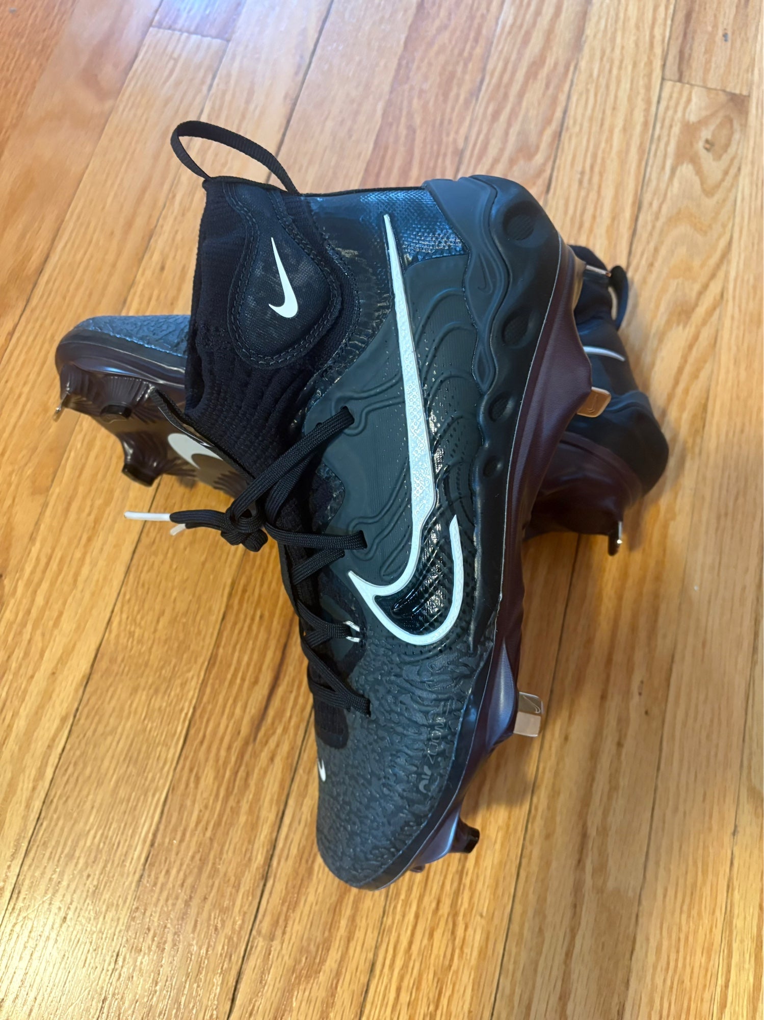 Blue Nike Huarache Pro Mid 9 Spike Metal Baseball Softball  display picture 1