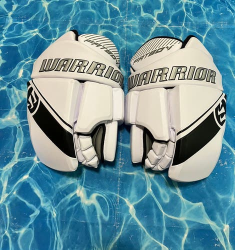 White Warrior Fatboy Box Lacrosse Goalie Gloves (New)