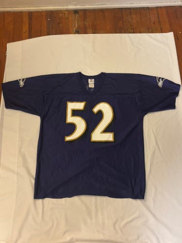 NFL Team Apparel Baltimore Ravens #52 Ray Lewis Home/Purple Jersey Size XL