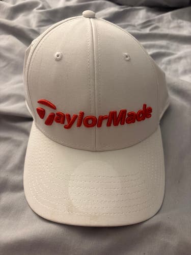 White Adult Unisex One Size Fits All TaylorMade Hat (Used)