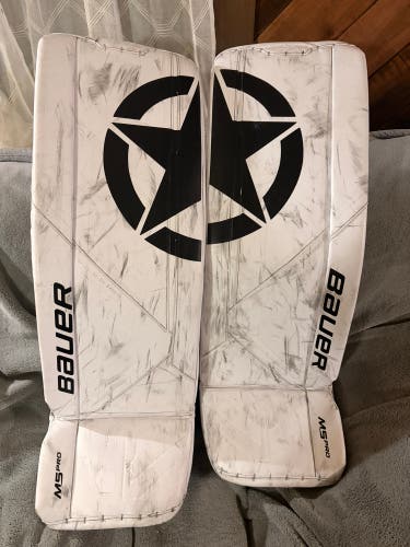 Large Bauer Supreme M5 Pro Goalie Leg Pads (Used)