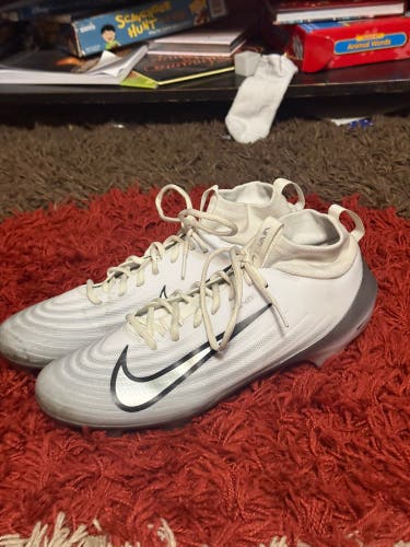 Nike air zoom cleats/size 11.5/color white