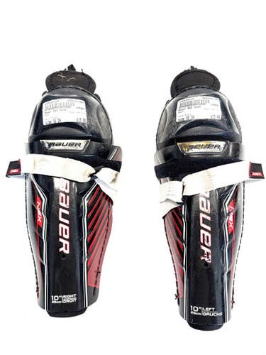 Used Bauer NSX SHIN Youth Shin Guards Black 10" 11860-S000309184
