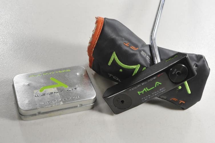 MLA Golf Tour Blade FT Black 34" Putter Right Steel with Weight Kit  # 216229