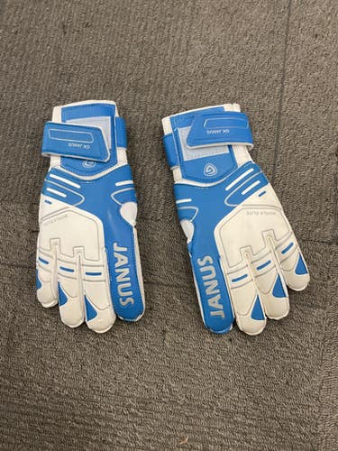 Used JANUS WORLD ELITE Soccer Goalie Gloves Royal Blue 7 11614-S000236761
