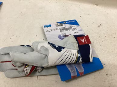 Used Easton GHOST BB/SB Batting Gloves White MD 11725-S000502090