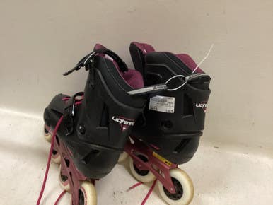 Used Rollerblade LIGHTNING 90 Senior Rec Fitness Skates Black Senior 10 11725-S000502073