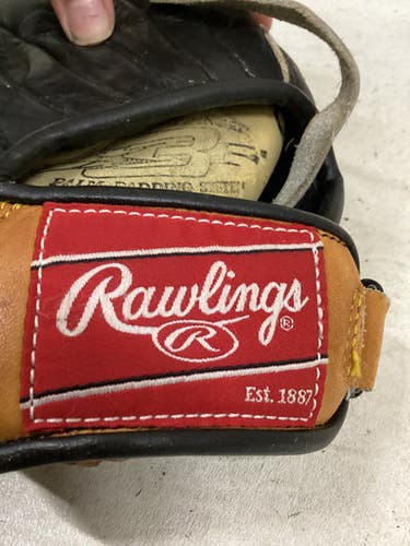 Used Rawlings RBG12BT BB/SB Glove RH Throw Brown And Black 11 1/4" 11725-S000502075