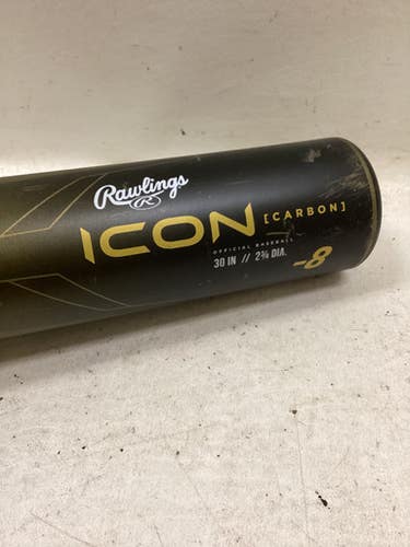 Used Rawlings ICON CARBON BB/SB USSSA 2 3/4 Bat 30" 11725-S000502030