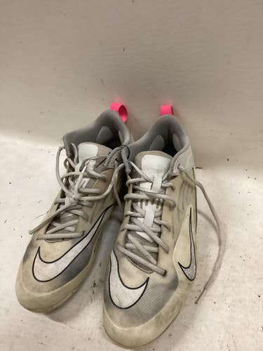 Used Nike LACROSSE LAX Cleats Mens White Senior 10.5 11725-S000502008