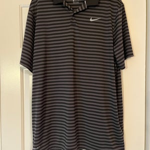 Men's Nike XL DRI-FIT horizontal stripe polo shirt - LNC