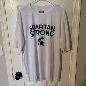 White XL Men's Nike Shirt MSU Spartan Strong