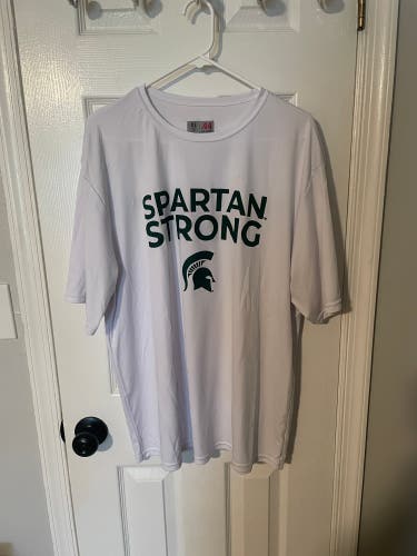 White XL Men's Nike Shirt MSU Spartan Strong