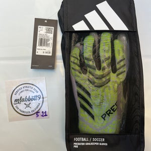 Adidas Predator Pro Goalkeeper Gloves - Lucid Lemon (JJ3532) - Size 6 Adult/Youth - NEW