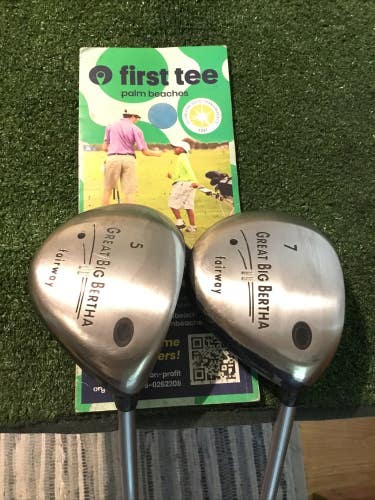 Callaway Ladies Great Big Bertha II Fairway Words Set (5W & 7W) Gems 50 Graphite