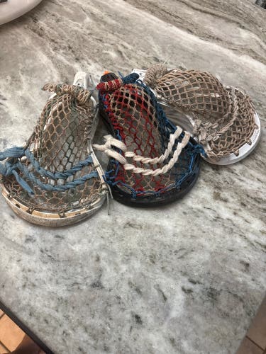 Three (3)Used Lacrosse Heads