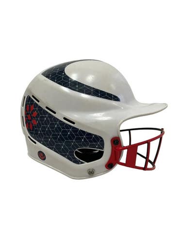 Used Rip-It M/L SB Helmet w/ Mask White/Red/Navy  11692-S000151159