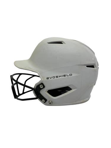 Used Evoshield XVT Matte White Youth Softball Batting Helmet w/Mask  11692-S000151161