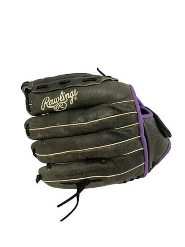 Used Rawlings STORM RH Throw Fastpitch Gloves Grey 12" 11692-S000150980