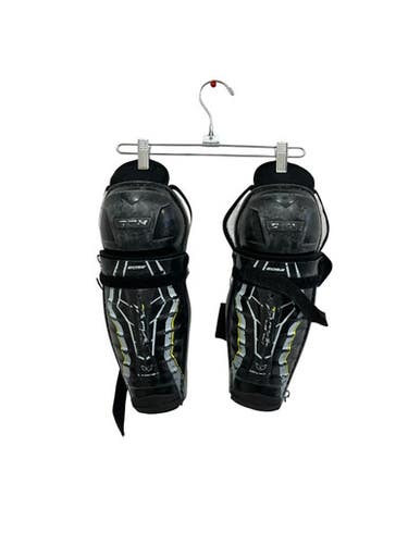 Used CCM TACKS 2052 Junior Shin Guards Black 12" 11692-S000151059