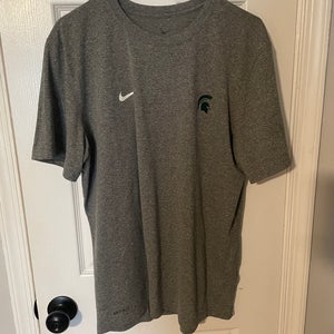 Gray Large Men's Nike Shirt Michigan State