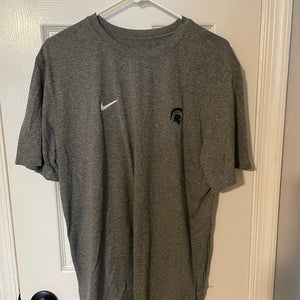 Gray Large Men's Nike Shirt Michigan State