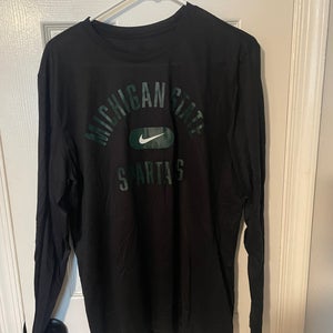 Black Large Men's Nike Shirt Michigan State Spartans